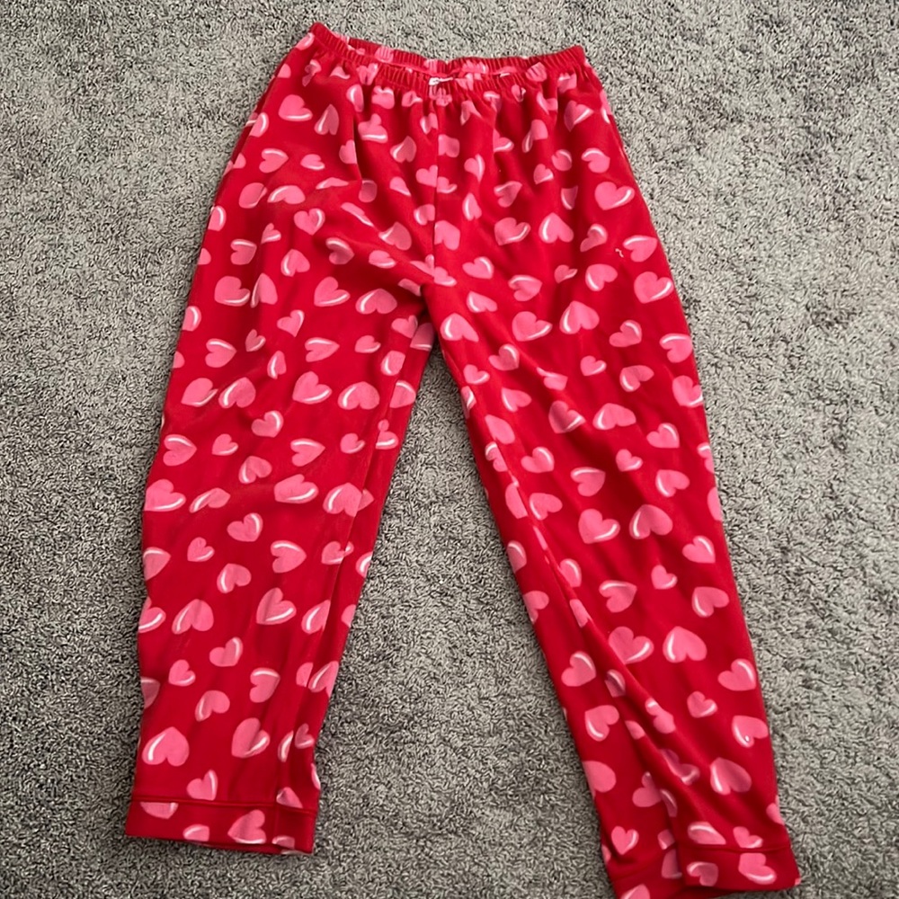 Fleece Valentine Heart PJ Pants